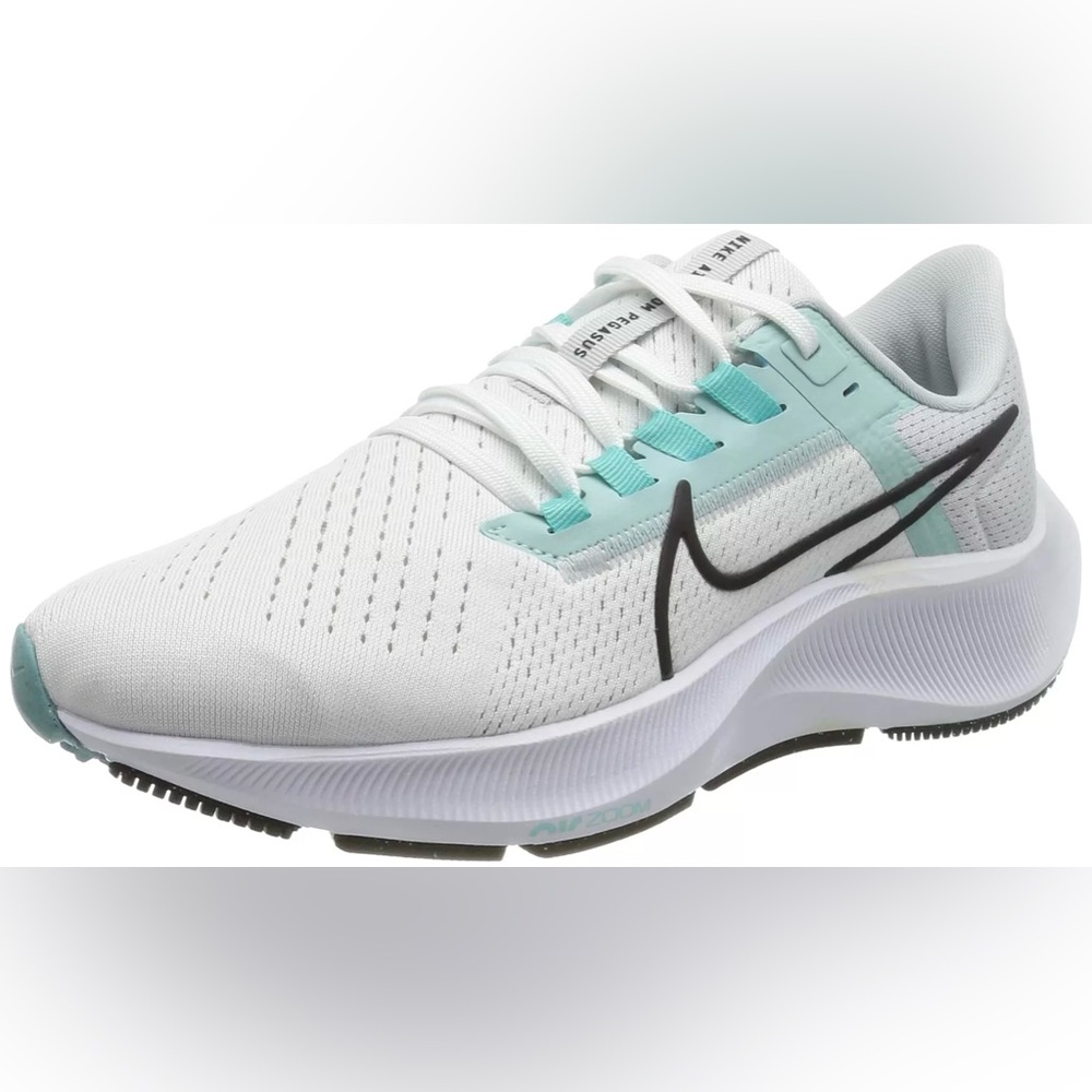 NIKE Women's Air Zoom Pegasus 38 - White / Teal - Size 8 CW7358-102